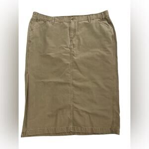 Levi's Surplus Olive Green Denim Midi Skirt 100% Cotton Y2K, size 24